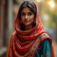 Modern Ladies Cotton Scarf Floral Modern Ladies Cotton Scarf Floral