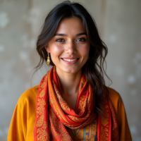 Evening Cotton Scarf Grey Tone Evening Cotton Scarf Grey Tone