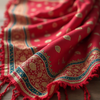 Embroidered Camel Woven Fashion Scarf Embroidered Camel Woven Fashion Scarf