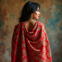 Embroidered Chevron Shawl Embroidered Chevron Shawl